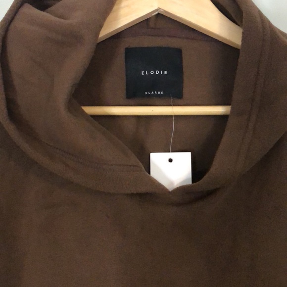 Cinched Front Fleece Crop Hoodie NWT - Picture 4 of 7